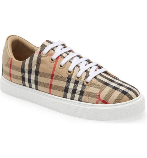 burberry albridge leather tennis sneakers|Burberry Albridge Check Low Top Sneaker (Women) .